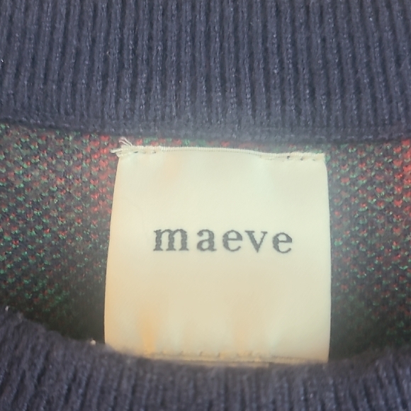 Maeve Navy Sweater with Red Strawberry Design - Picture 4 of 6